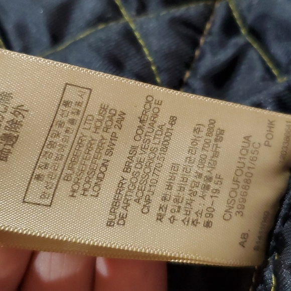 Burberry tan quilted cotton jacket coat nova check flip cuff and collar reverse - Picture 12 of 14